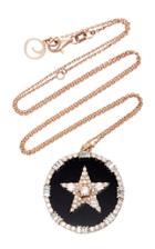 Bee Goddess Sirius Diamond And 14k Gold Pendant Necklace