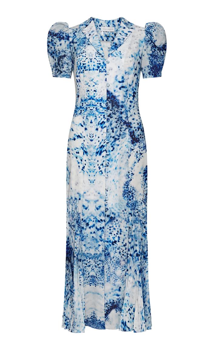 Moda Operandi Lilli Jahilo Laurina Porcelain Print Button-up Midi Dress Size: 36