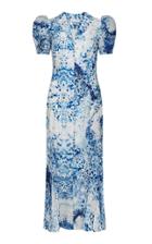 Moda Operandi Lilli Jahilo Laurina Porcelain Print Button-up Midi Dress Size: 36