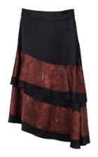 Moda Operandi By Malene Birger Arles Two-tone Satin Skirt