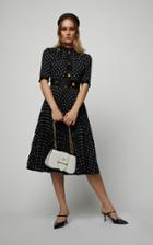 Prada Polka Dot Short Sleeve Dress