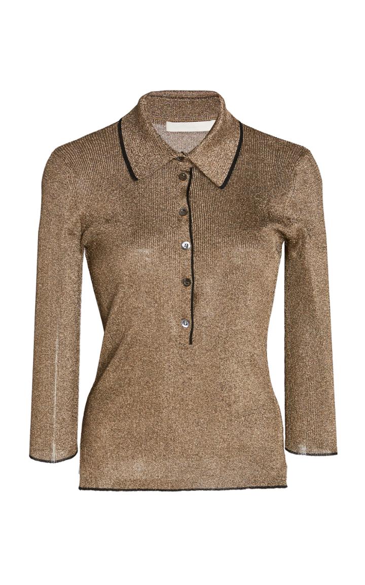 Jonathan Simkhai Henley Ribbed Tee