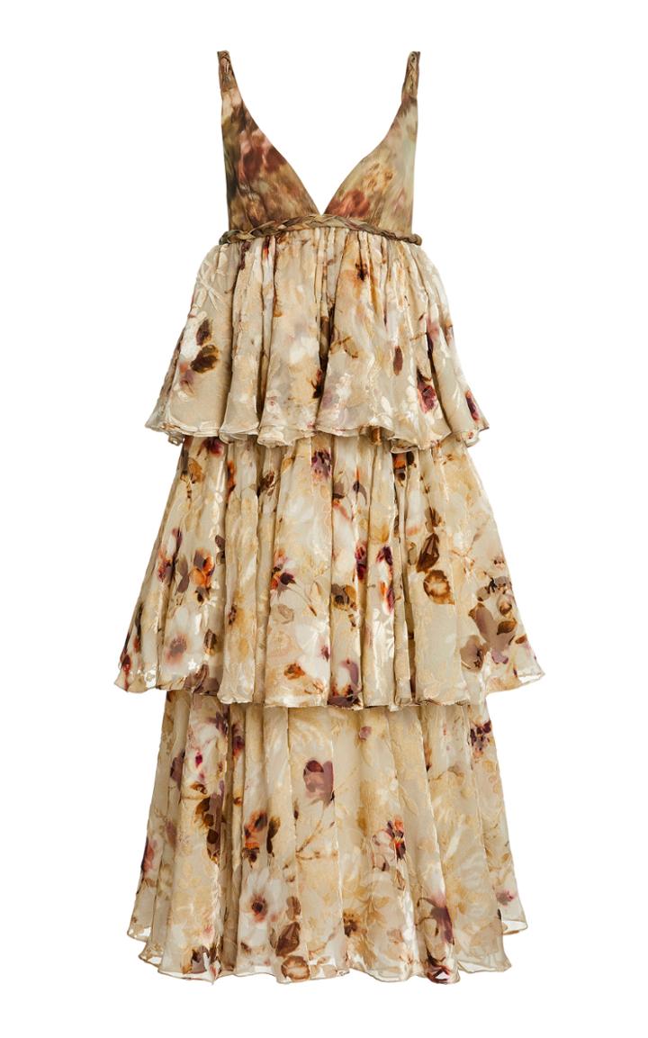 Moda Operandi Brock Collection Rosenne Floral Tiered Dress