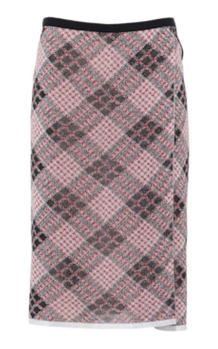 Moda Operandi Miu Miu Plaid Lurex Wrap Skirt