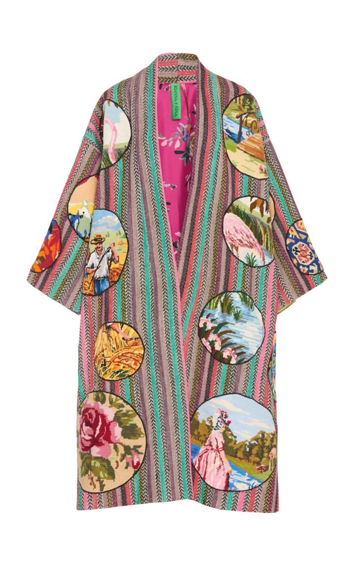 Rianna + Nina Exclusive One Of A Kind Gobelin Printed Dot Coat