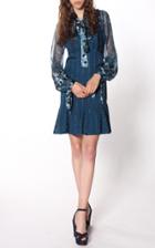 Anna Sui Daisy Chain Jacquard Dress