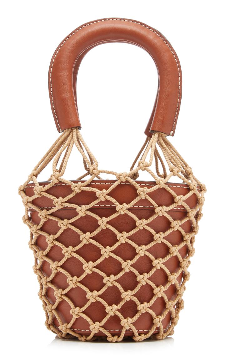Staud Moreau Mini Leather Bucket Bag
