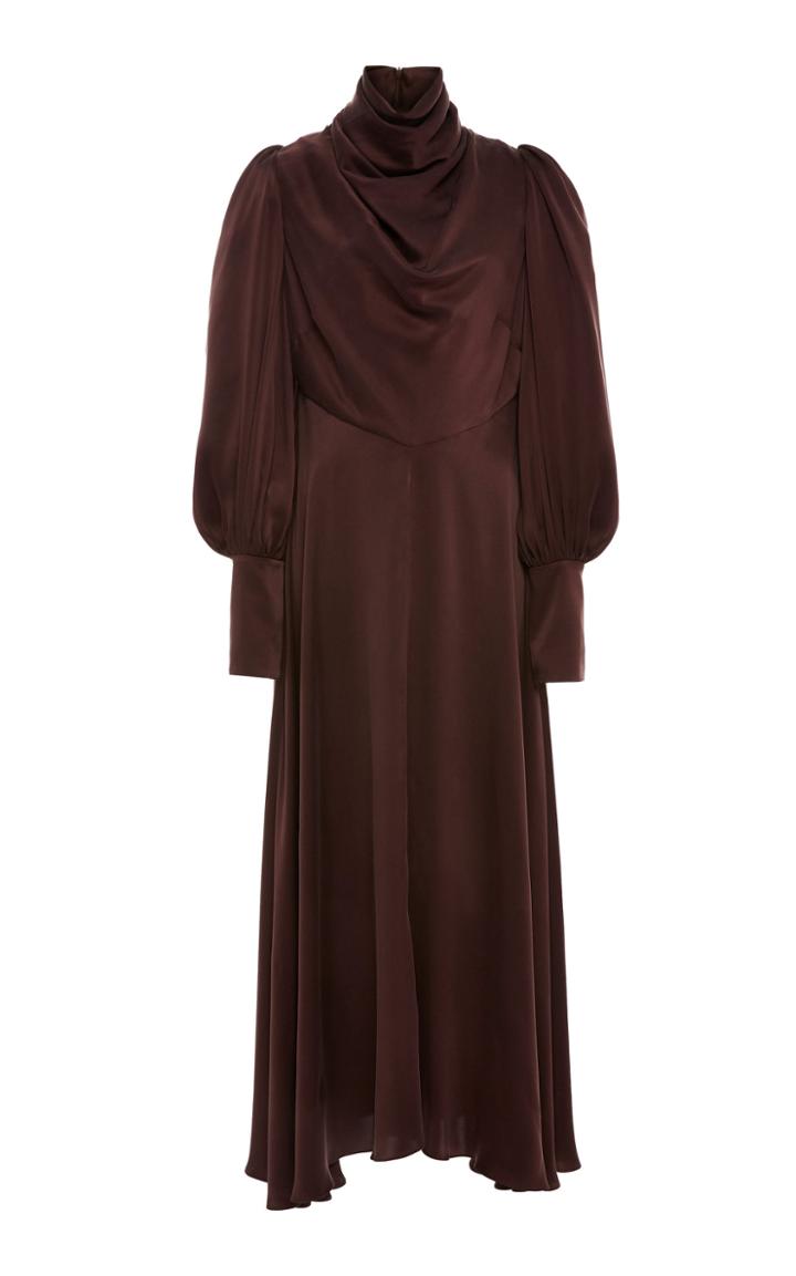 Zimmermann Cowl Neck Silk-blend Dress