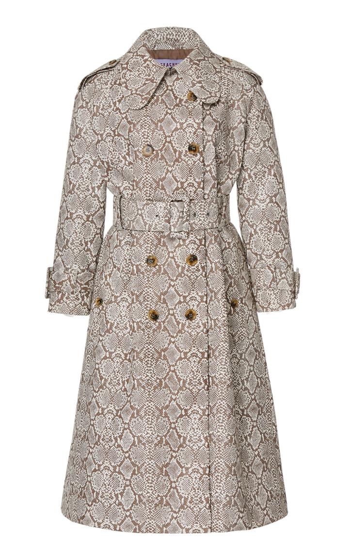 Alexachung Faux Snakeskin Trench Coat