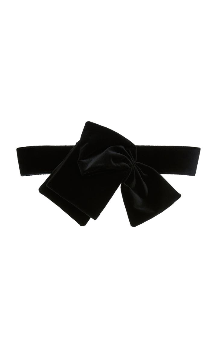 Paule Ka Velvet Bow Belt