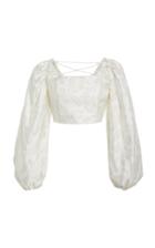 Moda Operandi Significant Other Roselle Puffed-sleeve Brocade Top