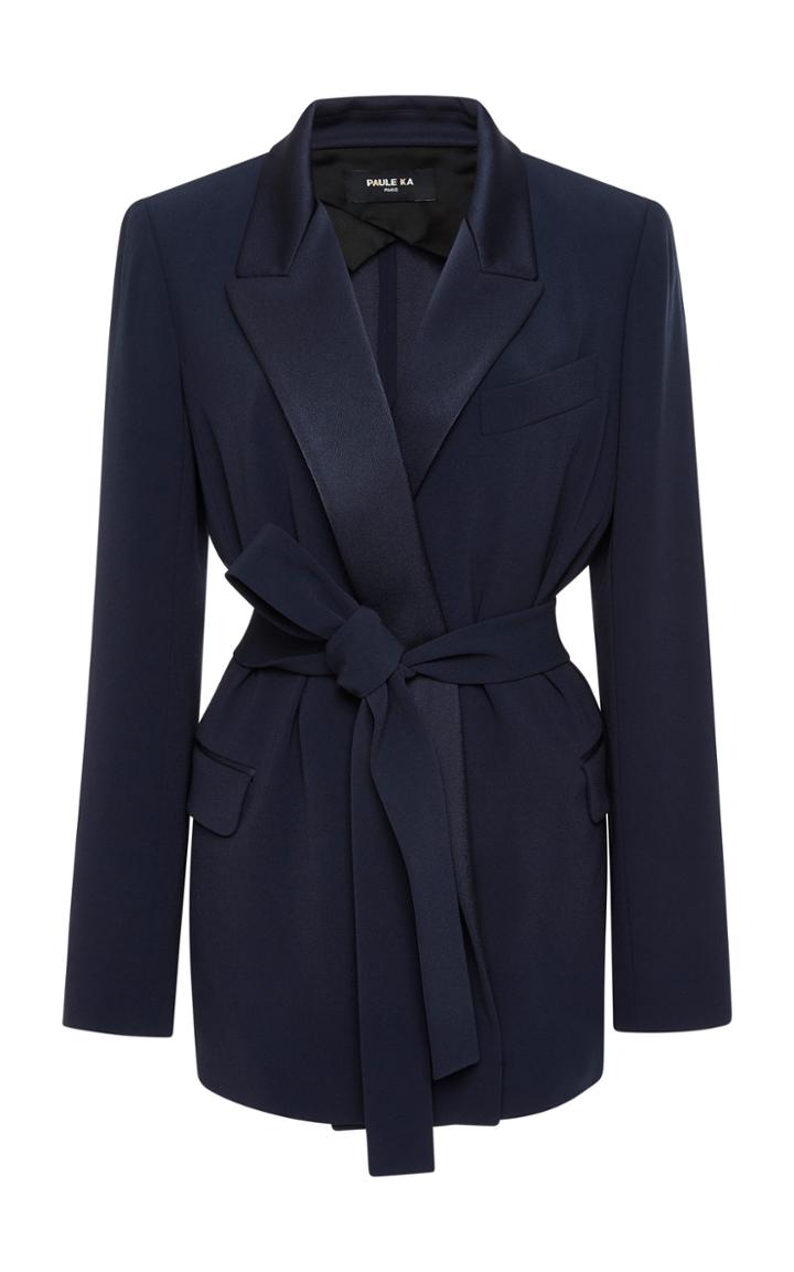 Paule Ka Satin Wrap Jacket