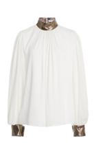 Moda Operandi Andrew Gn Balloon-sleeve Silk Blouse