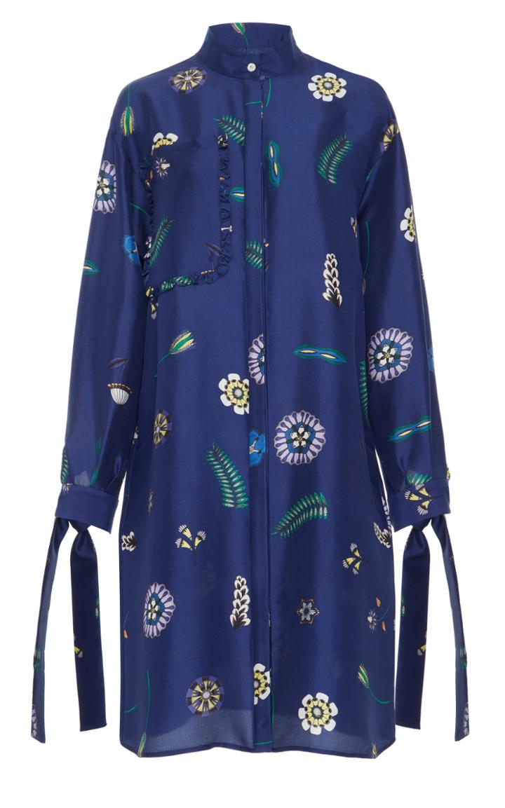 Novis Bay Ruffle Pocket And Tie Cuff Dress