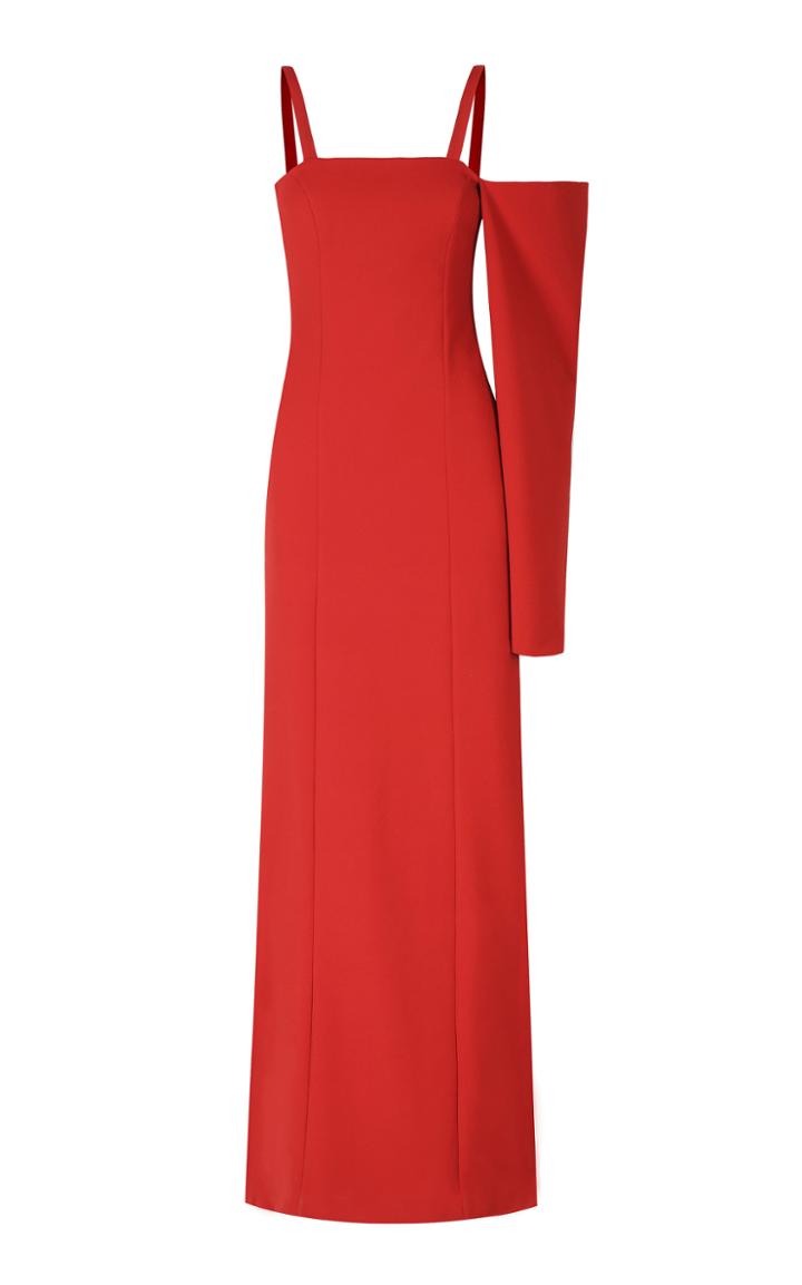 Strateas Carlucci Splice Bulb Asymmetrical Gown
