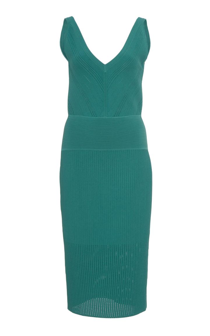 Narciso Rodriguez Sleeveless Pointelle Knit Midi Dress