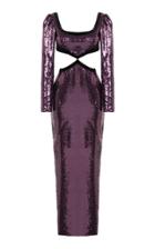Rasario Purple Cut Out Dress