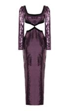 Rasario Purple Cut Out Dress