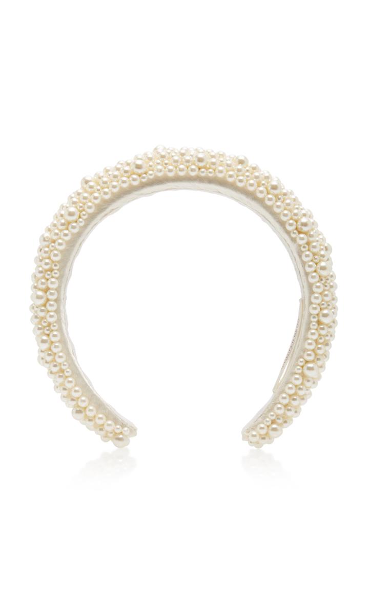 Jennifer Behr Bailey Embellished Satin Headband