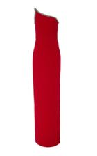 Naeem Khan Embellished One Shoulder Column Gown