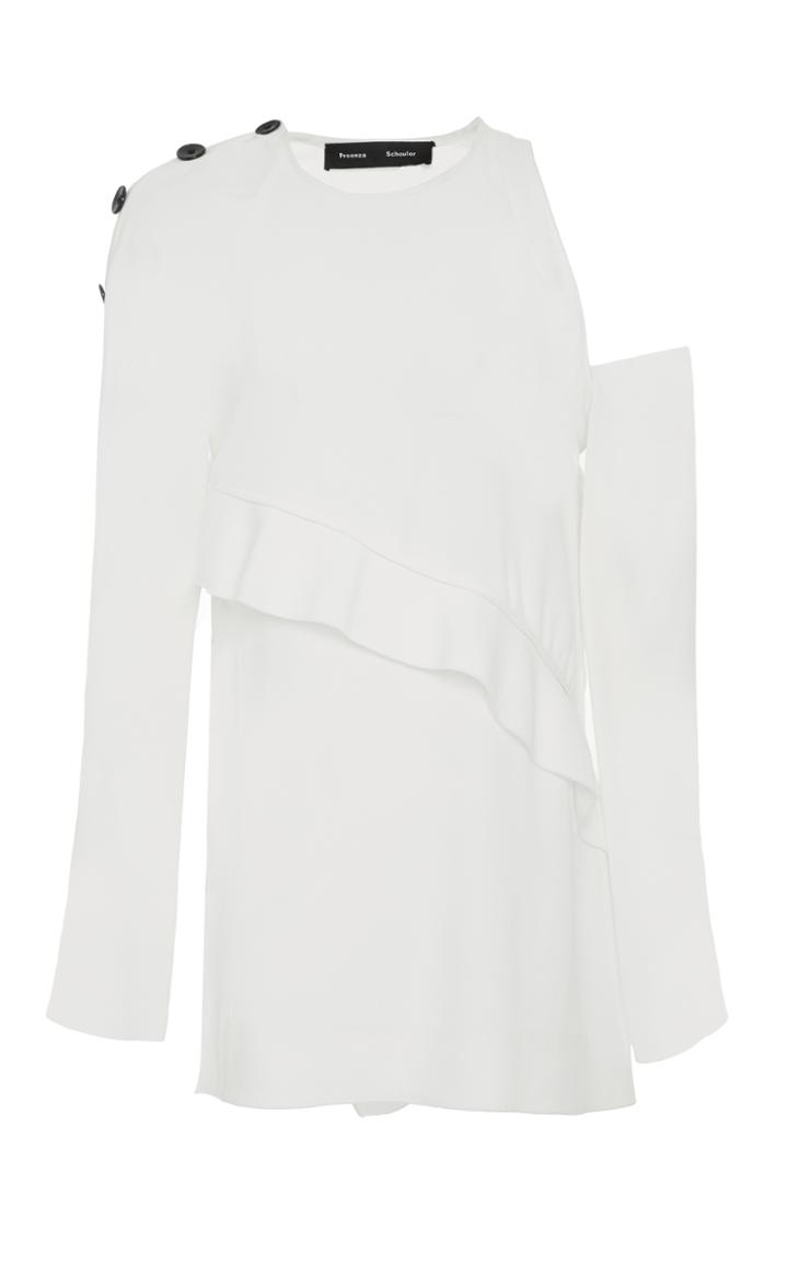 Proenza Schouler Off The Shoulder Satin Top