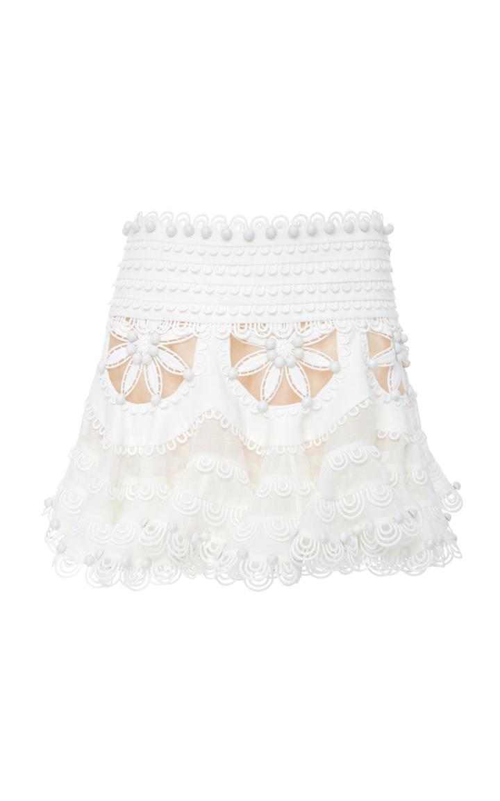 Zimmermann Breeze Doily Mini Skirt