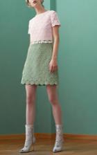 Giuseppe Di Morabito Bicolored Macram Dress