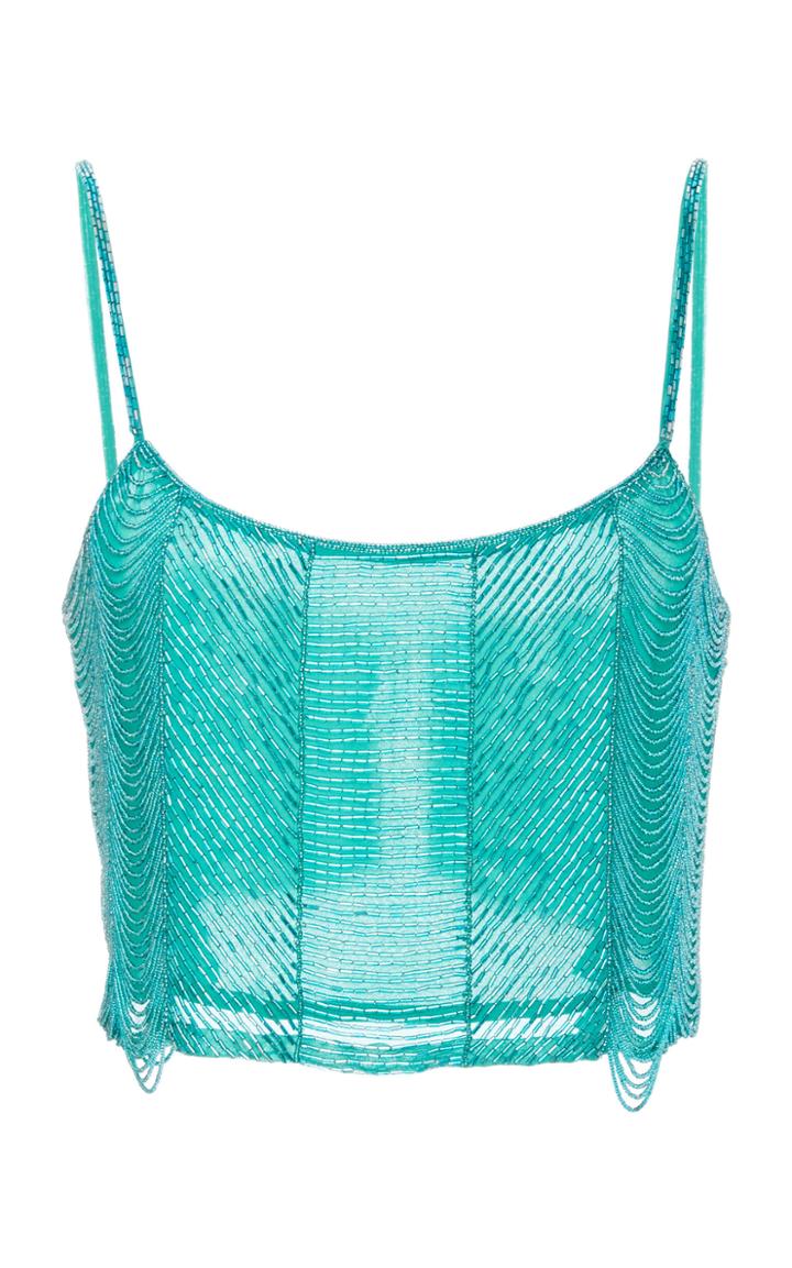 Moda Operandi Burnett New York Beaded Silk Cami Top Size: 2