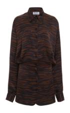 Moda Operandi Attico Animal Printed Mini Shirt Dress