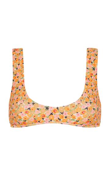 Fella Spike Floral-print Bikini Top