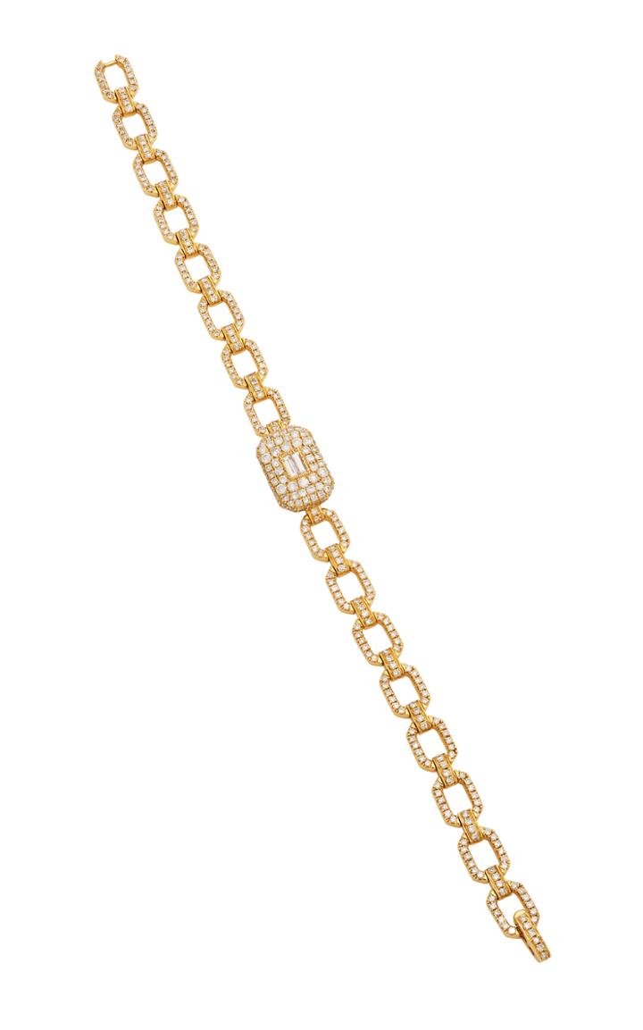 Shay Essential Pave Baguette Square Link Bracelet