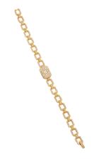 Shay Essential Pave Baguette Square Link Bracelet