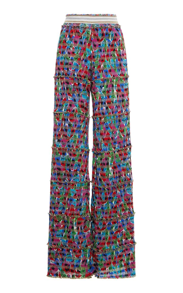 Moda Operandi Missoni Printed Metallic High-rise Crepe Pants Size: 38