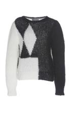 Alexachung Intarsia-knit Geo-patchwork Sweater