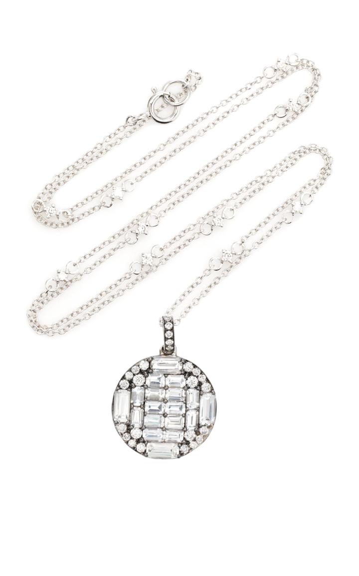Nam Cho 18k White Gold Sapphire And Diamond Necklace