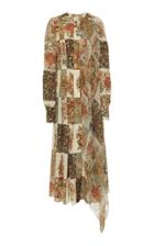 Oscar De La Renta Floral-print Silk-chiffon Midi Dress Size: 0