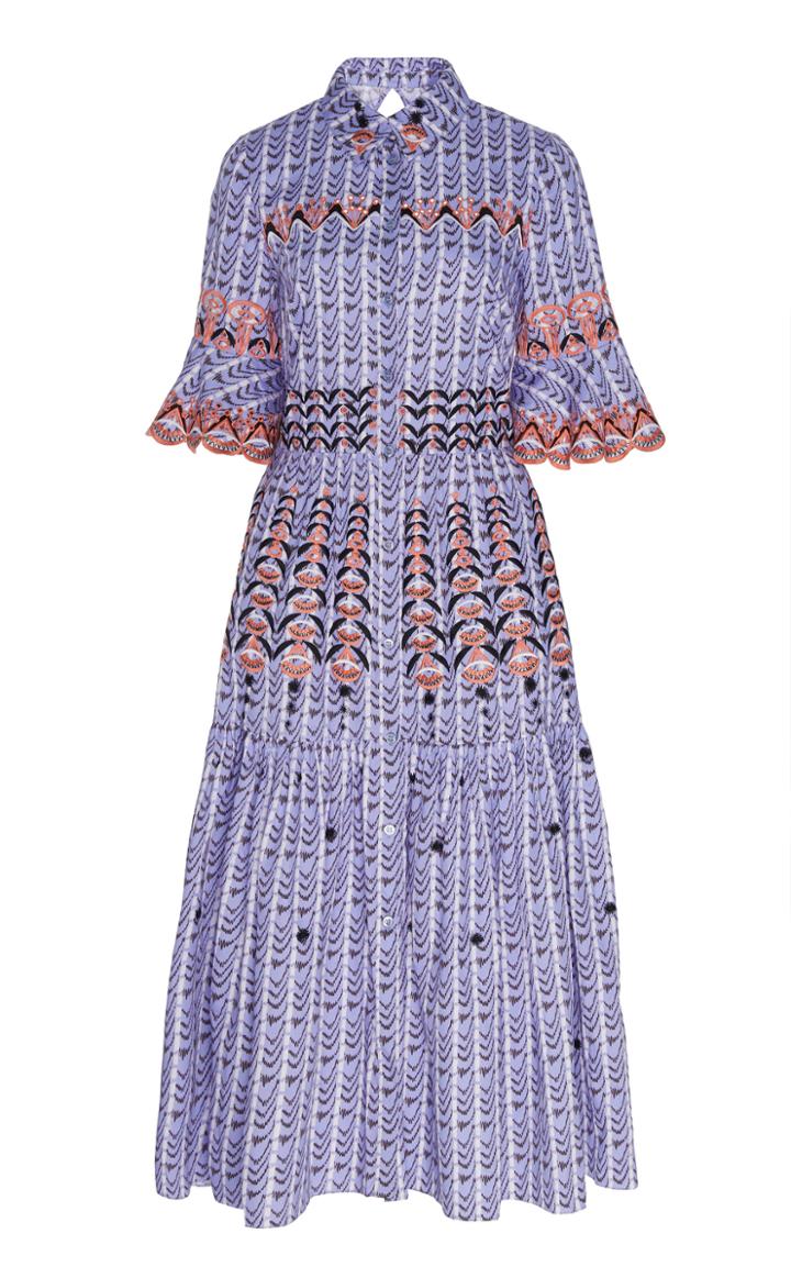 Temperley London Poet Printed Cotton Shirt Dress