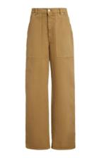 Moda Operandi Nanushka Indi Cotton-blend Straight-leg Pants