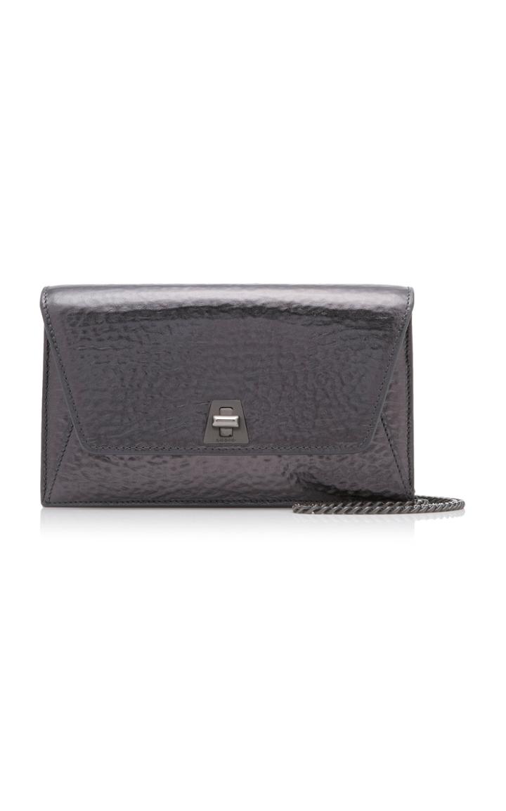 Akris Anouk Envelope Metallic Leather Bag