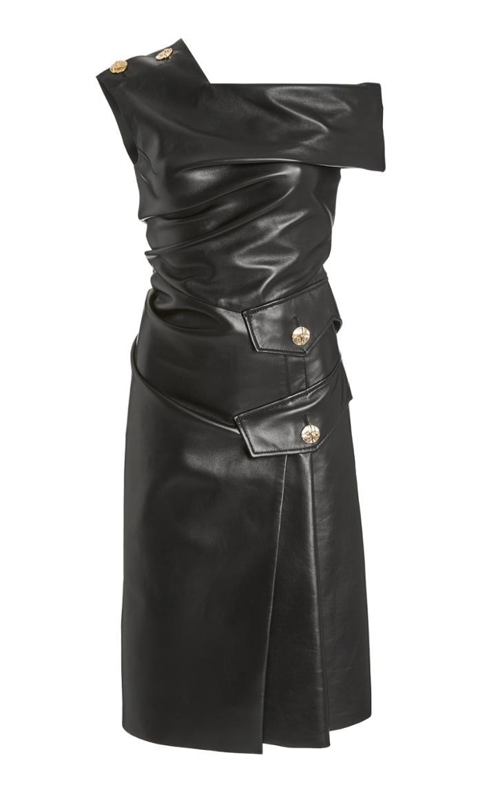 Moda Operandi Proenza Schouler Leather One-shoulder Dress