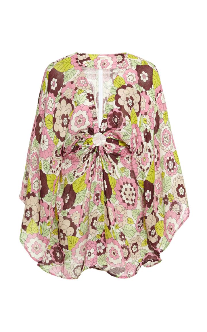 Dodo Bar Or Shelly Floral-print Cotton-voile Mini Dress