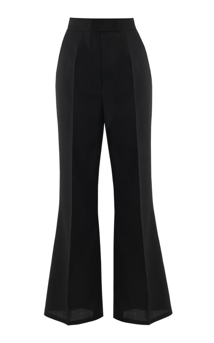 Lake Studio Flared Wool-crepe Pants