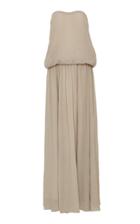 Hensely Strapless Pleated Maxi Dress