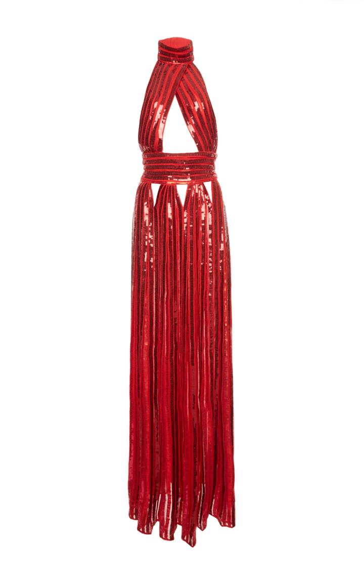 Givenchy Banded Sequin Halter Dress