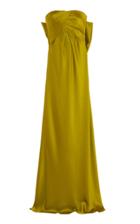 Alberta Ferretti Strapless Bow-detailed Silk Gown