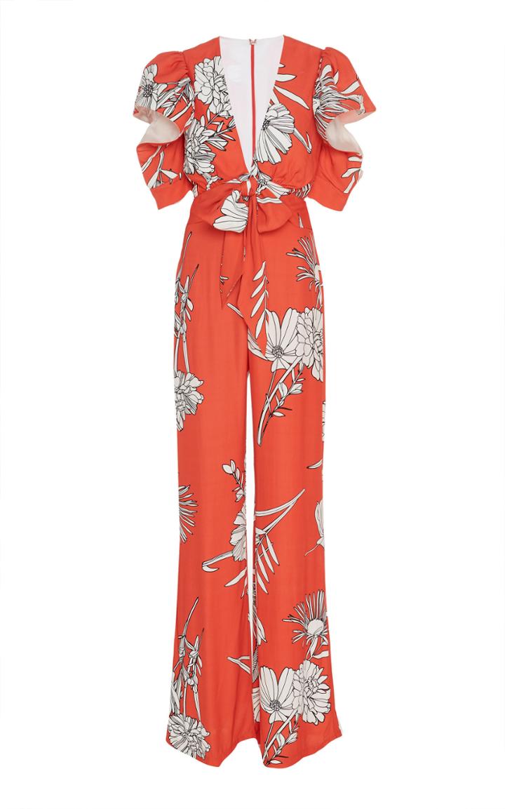 Silvia Tcherassi Melbourne Statement Shoulder Cady Jumpsuit