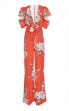 Silvia Tcherassi Melbourne Statement Shoulder Cady Jumpsuit