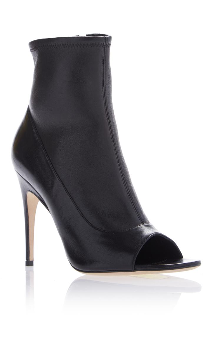 Sergio Rossi Peep Toe Bootie