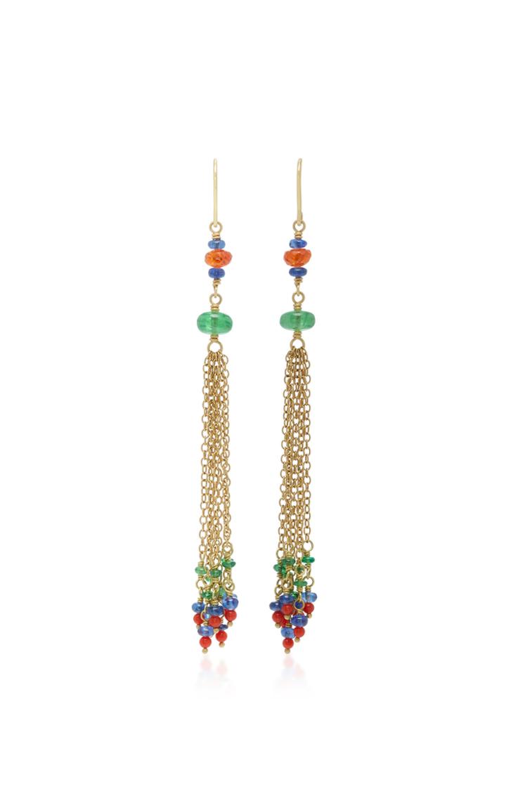 Mallary Marks Dancing Confetti 18k Gold Multi-stone Earrings