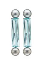 Moda Operandi Assael One Of A Kind Platinum And Aquamarine Rectangle Mobile Earrings